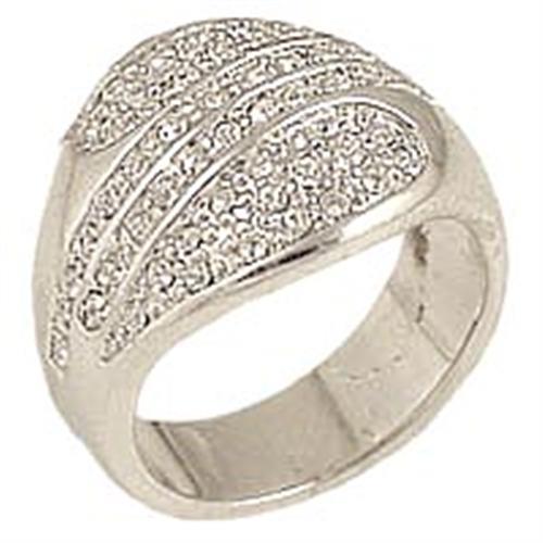 JCE212-10 Rhodium Brass Ring with Top Grade Crystal Size 10
